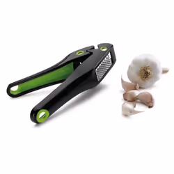 Ibili 776400, Handle garlic press, Black, Green