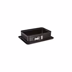 Springform Set Rectangular with Extra Base 28x18 cm, rolled steel plate, Black, 28 x 18 x 5 cm