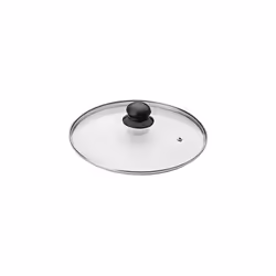 970728 Stainless Steel Vented Silver Black Glass Saucepan Cover Lid 28cm