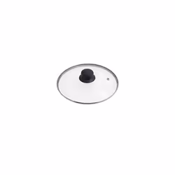 970728 Stainless Steel Vented Silver Black Glass Saucepan Cover Lid 28cm