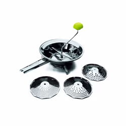 ibili Clasica Food Mill Set with 3 Sieves Stainless Steel Silver 20