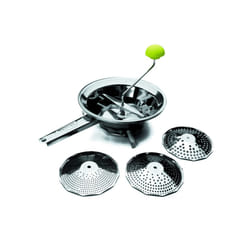 ibili Clasica Food Mill Set with 3 Sieves  Stainless Steel  Silver  20