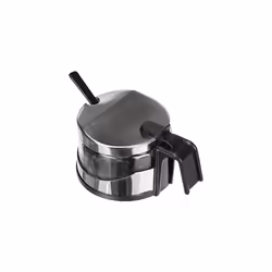 Clasica Sugar Bowl Set with Spoon, Stainless Steel, Silver/Transparent, 13 x 10 x 9 cm