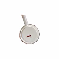 Saucepan with spout 10 cm of Enamelled Steel in Whitered