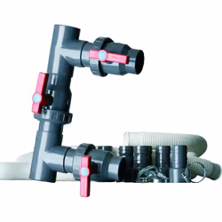 Gre AR2000, Heat pump bypass kit, PVC, Black, White, Triple, Ball valve, 480 mm