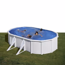 Gre KIT500ECOB, 14550 L, Framed pool, Child & adult, Ladder, Blue, White
