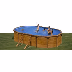 Gre KIT500W, 14550 L, Framed pool, Ladder, Wood, 215 kg