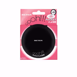 OHH! pocket flash mirror with light and x10 magnification #black 1 unit