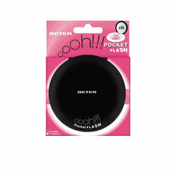 OHH! pocket flash mirror with light and x10 magnification #black 1 unit