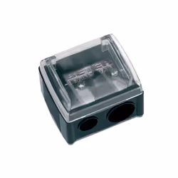Beter Double cosmetic pencil sharpener, Universal, Double hole sharpener, Black, 8 mm, 1.2 cm, 1 pc(s)