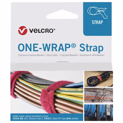 Velcro ONE-WRAP, Releasable cable tie, Polypropylene (PP), Velcro, Black, 200 mm, 13 mm, 750 pc(s)