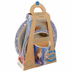 Frozen 3Pcs Wooden Kids - Plate, Bowl and Tumbler Lunch Dinner Set