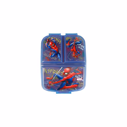 Spiderman Kids Childrens 3 Compartment Sandwich Lunch Box