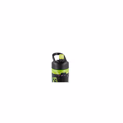 Minecraft 410ml Sports Water Bottle with Straw and Builtin Handle