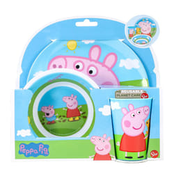 Peppa Pig 3pcs Tableware Set Plate, Bowl & Tumbler, BPA Free