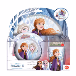 Frozen II Elements 3 Pcs Melamine Set (Plate, Bowl & Tumbler 260ml)