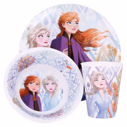Frozen II Elements 3 Pcs Melamine Set (Plate, Bowl & Tumbler 260ml)