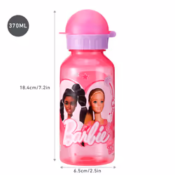 Barbie 370ml Water Bottle Made of Durable Material Reusable BPA Free