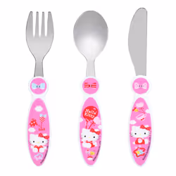 Hello Kitty Children's Kids 3pcs Cutlery Set