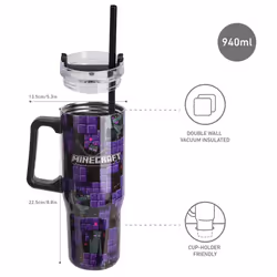 Minecraft 940mL/33oz Double Walled Vacuum Stainless Steel Tumbler