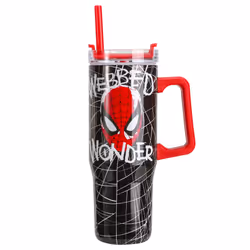 Spiderman 940mL/33oz Double Walled Vacuum Stainless Steel Tumbler