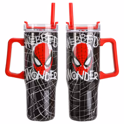 Spiderman 940mL/33oz Double Walled Vacuum Stainless Steel Tumbler