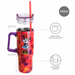 Minnie Mouse 940mL/33oz Double Walled Vacuum Stainless Steel Tumbler