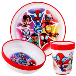 Spidey 3pcs Bicolor Set Plate, Bowl & Tumbler, BPA Free