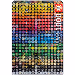 Educa - Bottle Caps Collage - 1000 Piece Jigsaw Puzzle - Puzzle Glue I