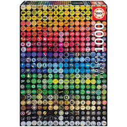 Educa - Bottle Caps Collage - 1000 Piece Jigsaw Puzzle - Puzzle Glue I