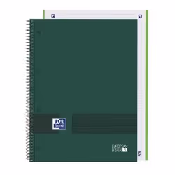 Oxford 400158919, Monochromatic, Green, A4+, 80 sheets, Matt, Squared paper
