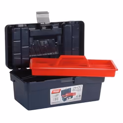 Tayg 11, Tool box, Plastic, Polypropylene, Blue, Red, 120 kg, Hinge, 356 mm