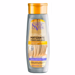 Naturaleza y Vida Silver Blonde Mask 300 ml, 300 ml, Unisex, Blonde hair, Colored hair, Blonde, Anti-frizz, Colour correction ...