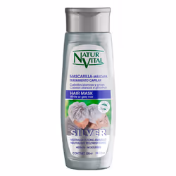 Naturaleza y Vida Silver Mask 300 ml, 300 ml, Unisex, Colored hair, Silver, Colour protection, Hydrating, Nourishing, Aloe ve ...