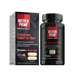 Prime Testosterone Support for Men, Ashwagandha Extract (KSM-66) Supports Energy, Lean Muscle, Mental Focus, Vitality, 60 Capsules
