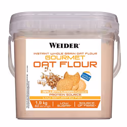 Weider Oat Gourmet Flour, Oat flour, 1.9 kg, 330 kcal, 1381 kJ, 6.2 g, 12 g