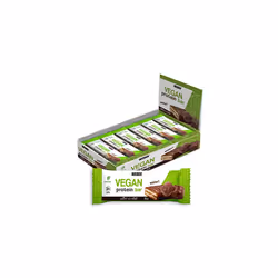 Vegan Protein Bar (12x35g) Salted Chocolate Flavour. 100% Vegan Wafer Bar with 30% Pea and Rice Proteins, Crispy and Coated w ...