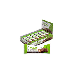 Vegan Protein Bar (12x35g) Salted Chocolate Flavour. 100% Vegan Wafer Bar with 30% Pea and Rice Proteins, Crispy and Coated with Dark Chocolate. Palm