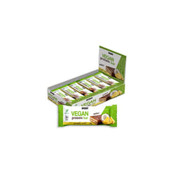 Vegan Protein Bar, delicious chocolate coated waffle bar, crunchy wafer, 100% vegan, no palm oil, 30% protein, pineapple-coconut flavour, 12 x 35g,
