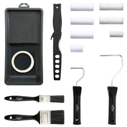 PILOT FISH 14Pcs Mini Paint Roller Kit  4inch Paint Roller Set with Mohair and Sponge Covers 2 Frames and Brushes Home Painting Tools for DIY Indoor O