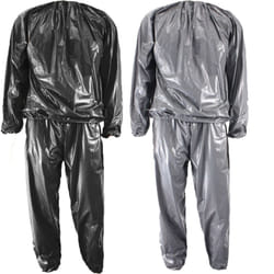 Heavy Duty Sauna Suit Men Women Weight Loss Exercise Slimming Gym Fitness Workout Anti-Rip Sweat Suit (Black  M)