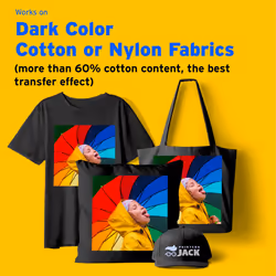 Printers Jack Iron-On Heat Transfer Paper for Dark Fabric 40 Pack 8.3x