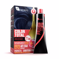 Azalea Cosmetics Color Total, Black, Negro Azul Intenso, Women, All hair, Color-retaining, Long-lasting, Tube