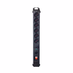 Silver Electronics 49646 power extension 1.5 m 6 AC outlet(s) Indoor Aluminium, Black