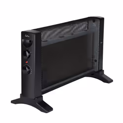 JATA JCRM2206, Convector electric space heater, Indoor, Floor, Black, Rotary, 600 W