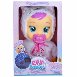 IMC Toys Cry Babies Goodnight Starry Sky Daisy, Baby doll, Female, 1.5 yr(s), Sounding, Light effects, Pink, White