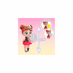 BUBIGIRLS Effy | Collectible surprise doll to Dress Up that inflates Balloons with 12 Accessories - Gift toy for kids +5 Years