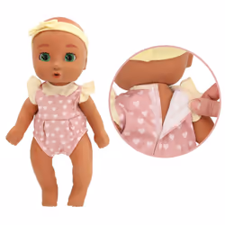 IMC Toys Be Loved Babies Alex 15 Realistic Soft Body Baby Doll with Open/Close Eyes with Bottle  Pacifier  Headband  & Outfit|Pink| Ages 18M+