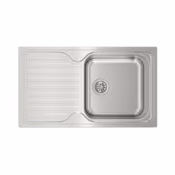 Teka Classic 1C 1E, Top-mounted sink, Rectangular, Stainless steel, Stainless steel, 1 bowls, Rectangular