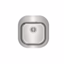 Teka Stylo 1C, Top-mounted sink, Square, Stainless steel, Stainless steel, 1 bowls, Square